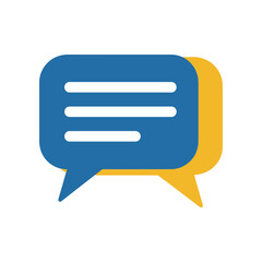 Fototapeta premium Colorful speech bubbles representing communication in a vibrant setting with abstract background