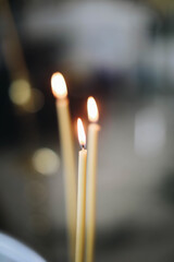 burning match on black background