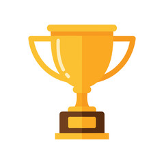 Golden trophy on a pedestal, symbolizing achievement and success in a celebratory setting