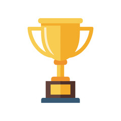 Golden trophy symbolizing achievement, set against a simple background, ideal for awards themes