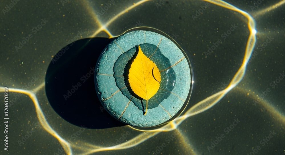 Poster microscopic view of a cross section of a biological cell with internal structures and surrounding fi