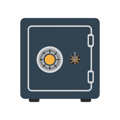 A sturdy safe featuring a combination lock, set against a plain background, symbolizing security