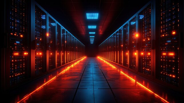 Server room futuristic - Powered by Adobe