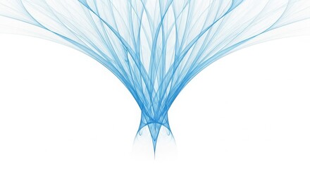 Obraz premium Abstract blue fractal design with flowing lines
