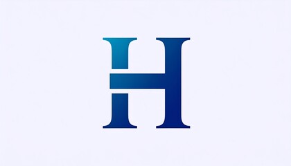 Simple, stylized letter H logo in a gradient of blue