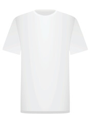 White fit t shirt short sleeves. vector illustration