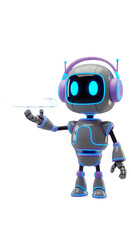 Robot Playing Trombone Futuristic Character Mascot Digital Art Illustration for Technology and Music Themes