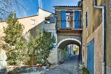 Town of Sillans-la-Cascade in Provence, France