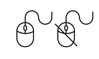 Mouse button click icon set vector.