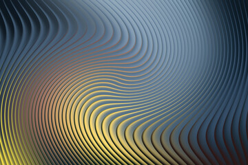 Swirling abstract metallic texture with blue and yellow tones