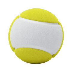 Yellow and White Tennis Ball Isolated on Black Background Sport Equipment Fitness Activity Concept