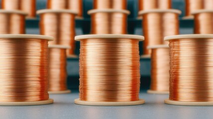 Copper Wire Spools in Storage