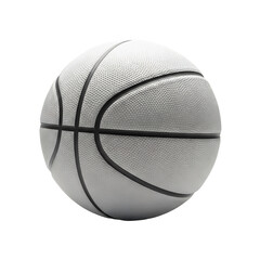White Basketball on Black Background Sport Equipment Training Fitness Game Competition Athletic Activity