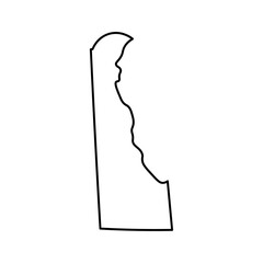 Delaware state map outline