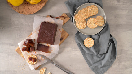 Marmalade in saltwater crackers