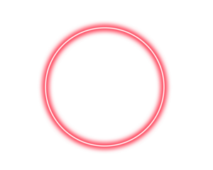 Glowing red neon rectangle frame on white background effect design