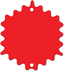 red blank label vector shape