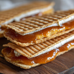 colombian obleas thin wafers sandwiched with caramel