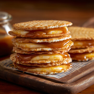 colombian obleas thin wafers sandwiched with caramel