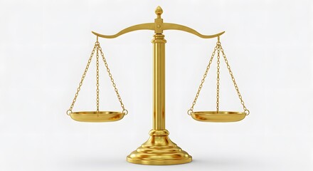 A detailed and ornate golden scale, symbolizing balance and justice
