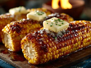 corn on the cob with butter melting on top