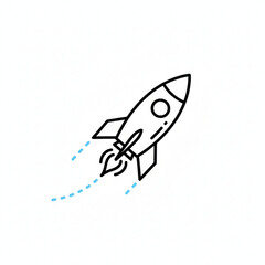 Startup Rocket Icon &ndash; Business Growth Vector Illustration