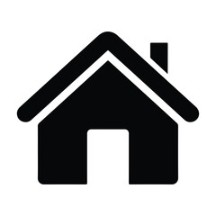 Home icon on white background, Modern home icon with clean lines, house icon on a white background