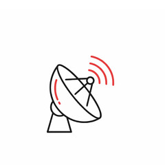Fototapeta premium Medium Satellite Dish Icon.generative ai