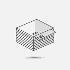 . Printer Paper Icon. generative ai