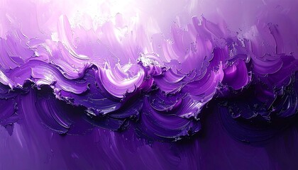 Abstract textured paint strokes in shades of purple and white