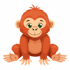 Obraz premium Niedliches Orang Utan Baby