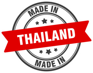 Made in Thailand round sign. Made in Thailand stamp.