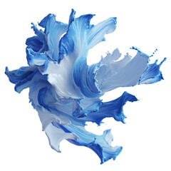 Dynamic 3d paint splash frozen in motion abstract blue formation