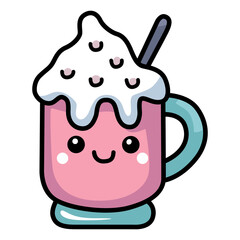 Ice-cream Icon, Christmas Icon, Snow cup of coffee, Christmas Ice-cream Icon, Cliparts,  SVG. Cricut, vector, illustration 
