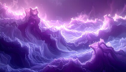 Abstract swirling clouds of vibrant purple and lavender
