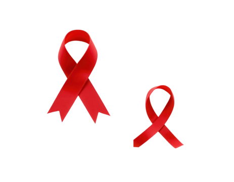 Red Awareness Ribbons for Causes and Campaigns Against Illnesses