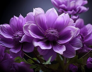 Obraz premium Close-up of vibrant purple flowers