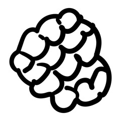 Cute Raspberry Sketch, Black and White Illustration. Doodle vector illustration for wedding design, logo and greeting card.