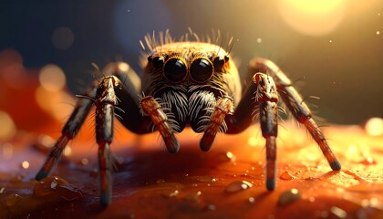 Close-up of a jumping spider