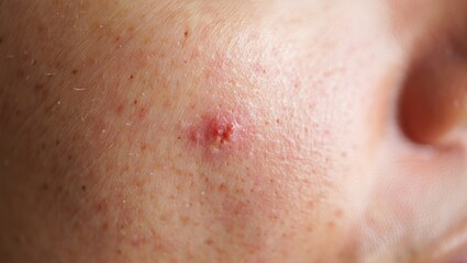 Fototapeta premium Acne treatment tips for clear skin home remedies informative guide close-up health and wellness