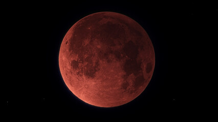 Photo of the moon during a total lunar eclipse.