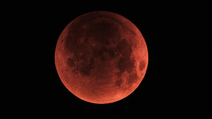 Photo of the moon during a total lunar eclipse.