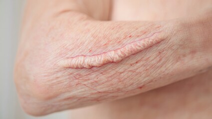 Healing scars personal journey of recovery home health awareness close-up resilience