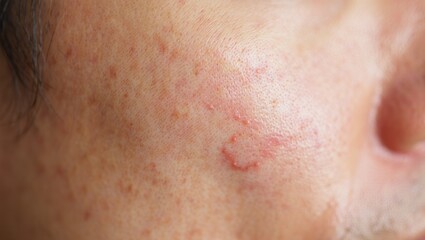 Fototapeta premium Health awareness in dermatology patient experiences with acne scar treatments in a clinic