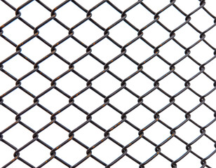 Naklejka premium Close-Up View of Metal Chain-Link Fence Pattern and Texture