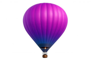 Naklejka premium Colorful hot air balloon floating against a transparent background, representing adventure, travel, and exploration