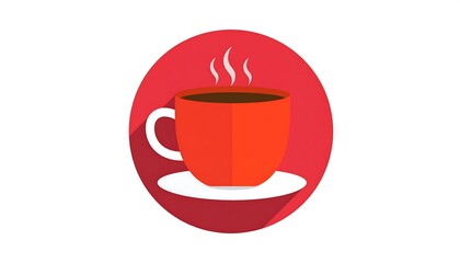 Red coffee cup icon
