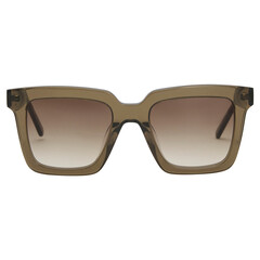 Fototapeta premium Square frame sunglasses with gradient lenses fashionable eyewear accessory isolated