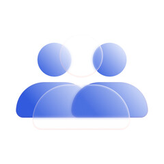 Teamwork collaboration with blue and white gradient circles emphasizing group dynamic