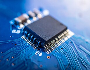 Close-up of circuit board with chip (1)